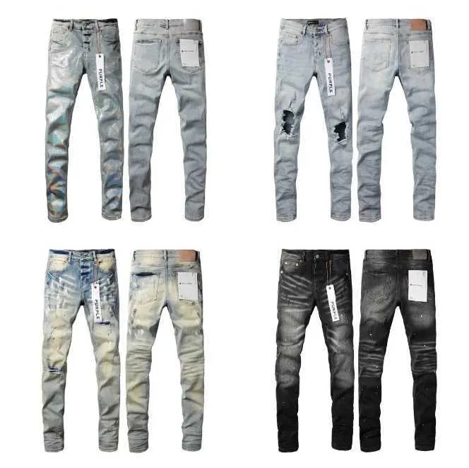 Lila Jeans Designer Männer lassen Ksubi Tear High Street Marke Denim gerade Mode Hip Hop Luxus Patch -Patchwork zerrissene Wäsche, um Old2j2blngq zu machen