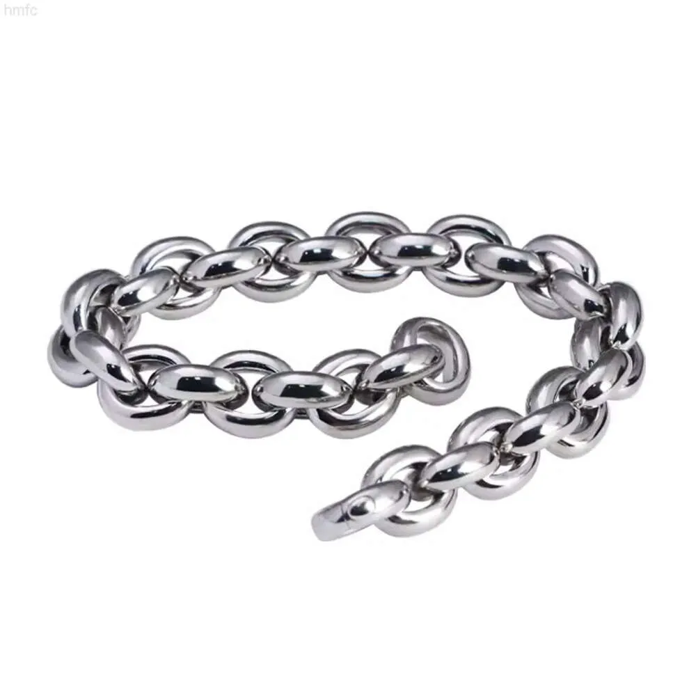 Bracelet de Couple en platine Pt950 pour hommes et femmes, chaîne Simple en or blanc 18 carats, chaîne de mots o, chaîne de veines en or personnalisée