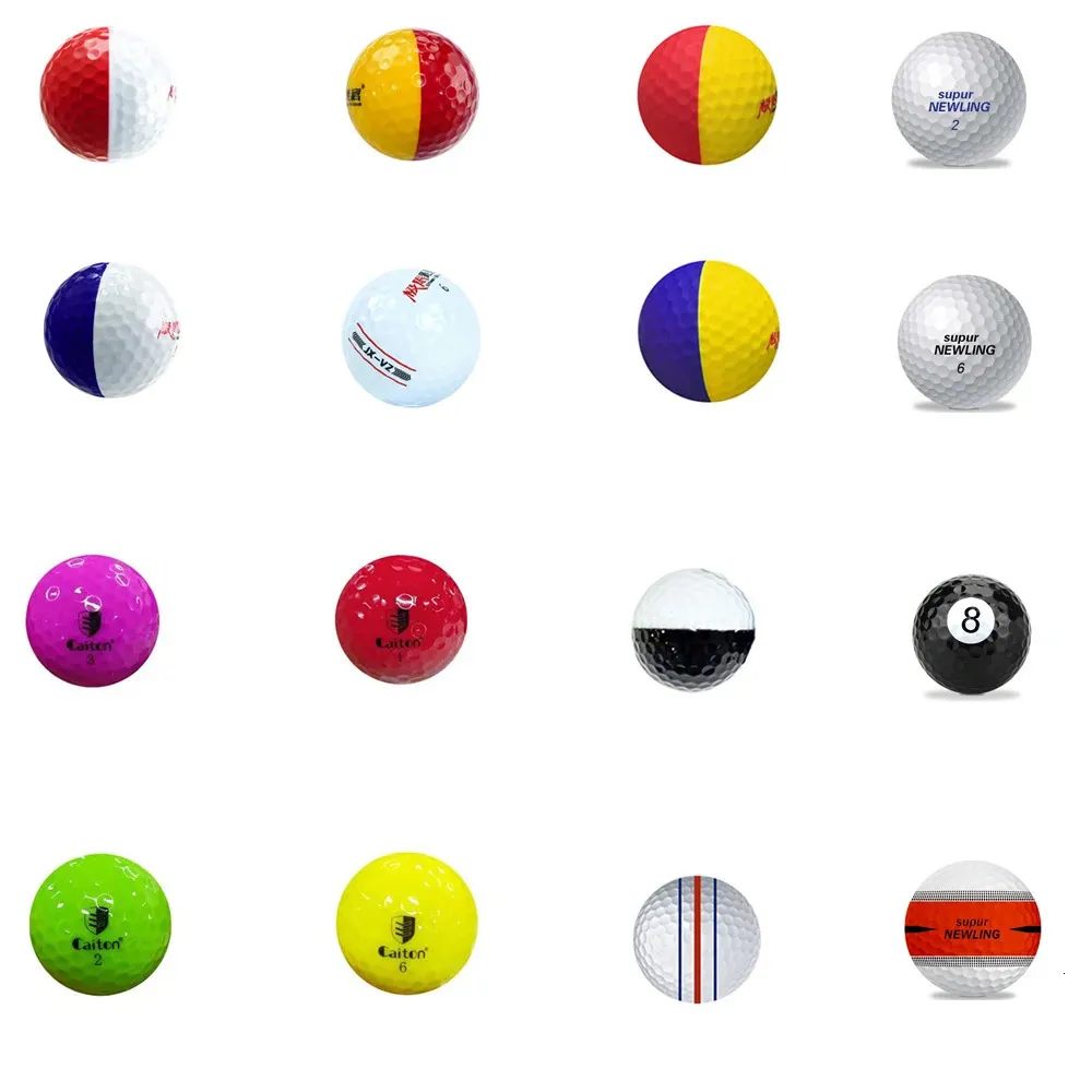 1 Box Golf Ball Match Specific Multi Layer Multicolour Ultra Distance Line Assist Golf Practice Balls Golf Accessories 240124