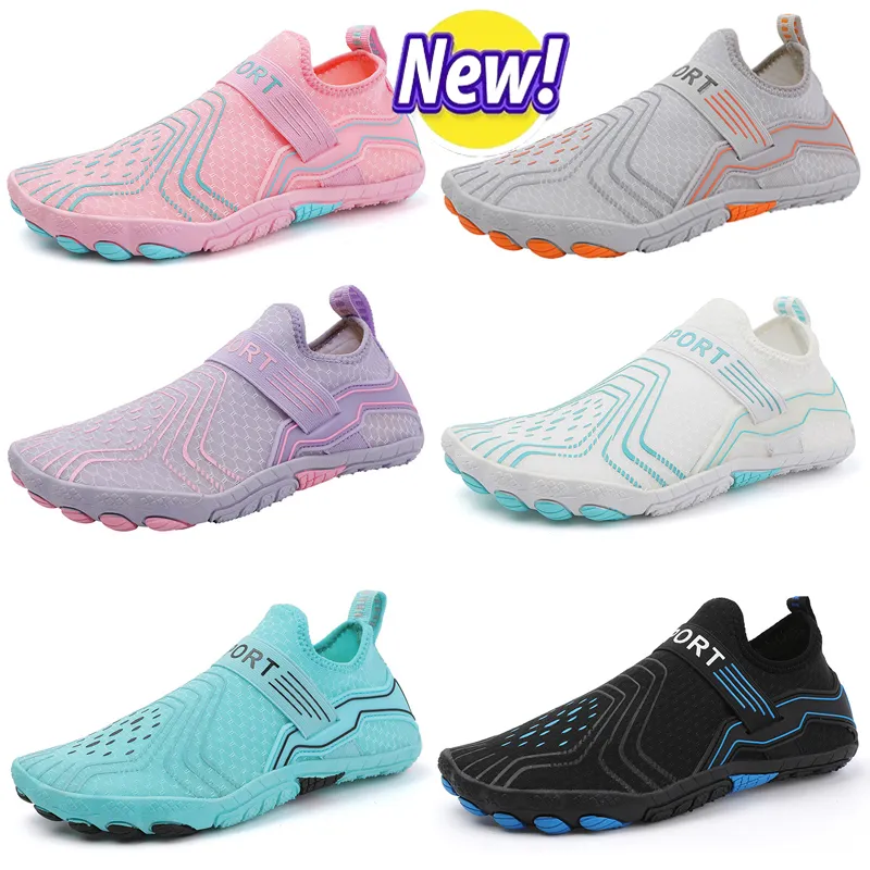 2024 neue Sandalen Wasser Schuhe Sommer Schwimmen Orange Grün Blau Rosa Schwarz Lila Outdoor Männer Frauen Hausschuhe Schnell Trocknend Aqua Wohnungen Yoga Socke