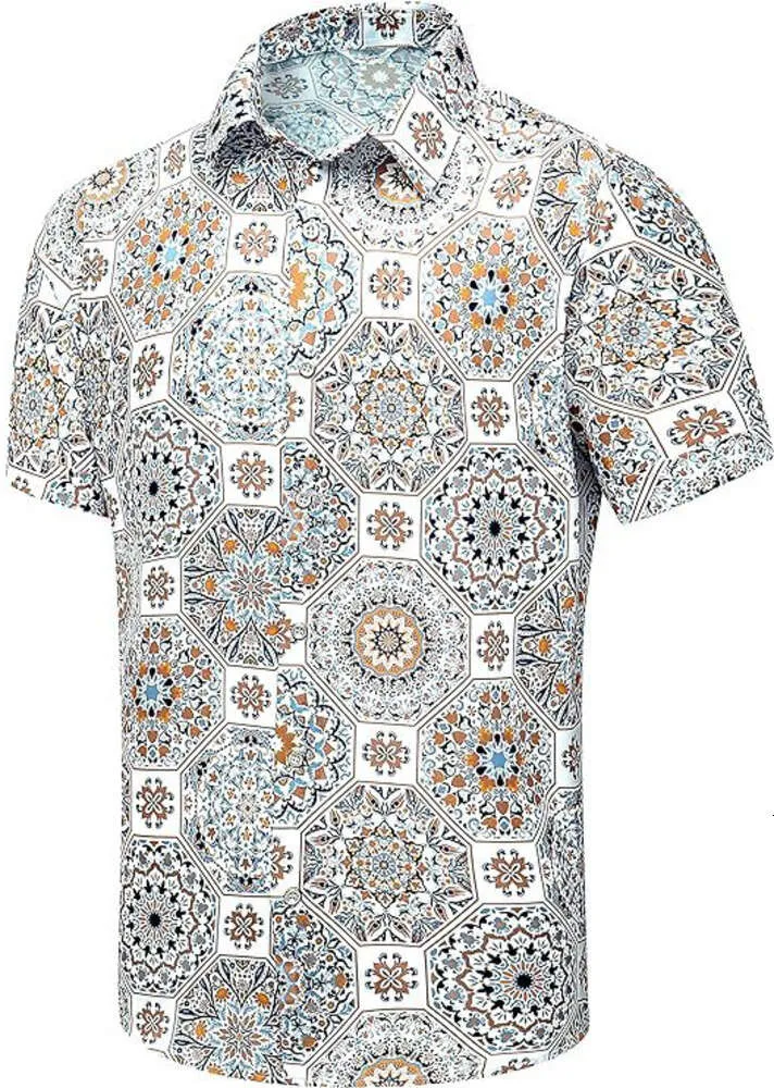 Гавайская мужская рубашка унисекс, летняя пляжная повседневная одежда с короткими рукавами и пуговицами с принтом пальмового цвета, модная брендовая одежда465