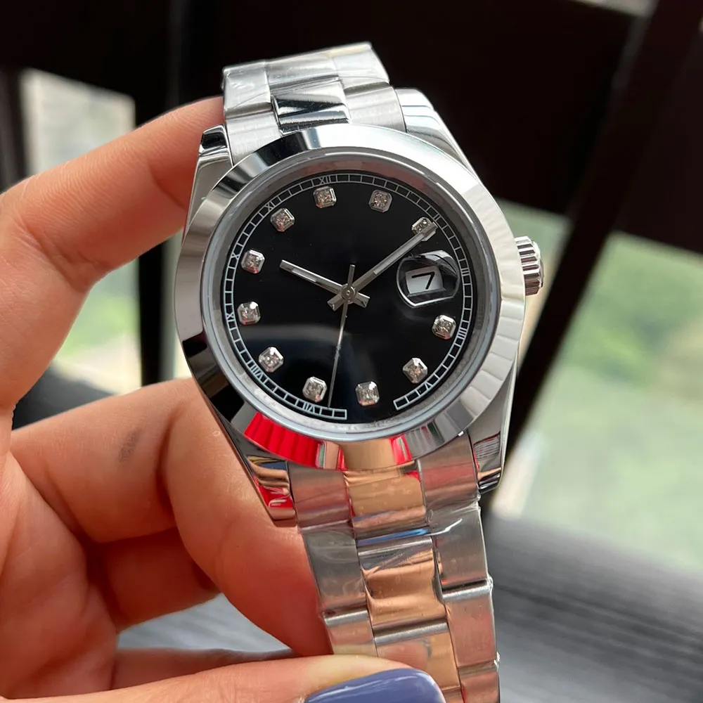 Zegarek męski AAA Designer Watches 41 mm Black Dila Automatyczne mechaniczne stalowe ze stali nierdzewne zegarek na rękę dla mężczyzn