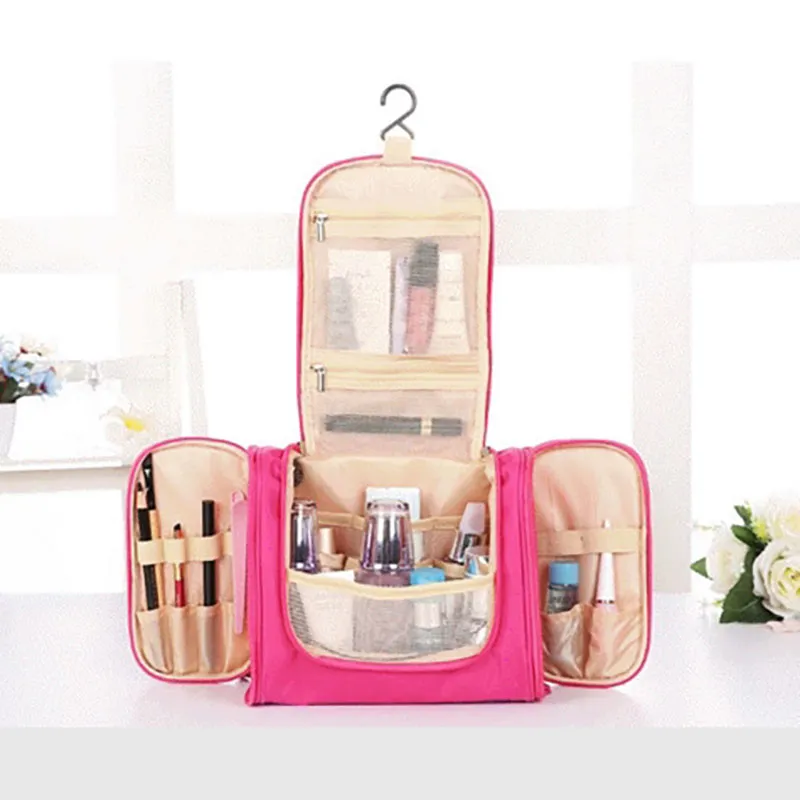 Neue Doppel Offene Toilettentasche Reise Haken Aufbewahrungstasche Drei Offene Hand Make-Up Tasche Tragbare Reisetasche