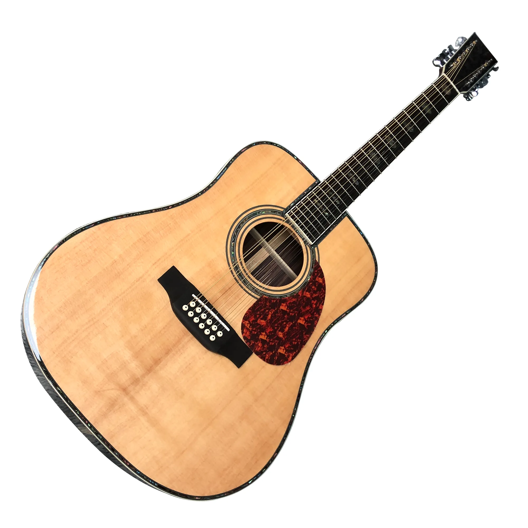 41-inch gegoten D45-serie 12-snarige akoestische gitaar met massief houten profiel