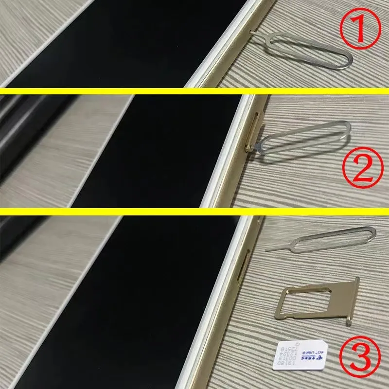 Rostfritt 1000 stSteel Sim Card Ejector Pin Universl Pin Nyckelverktyg för iPhone Samsung Huawe