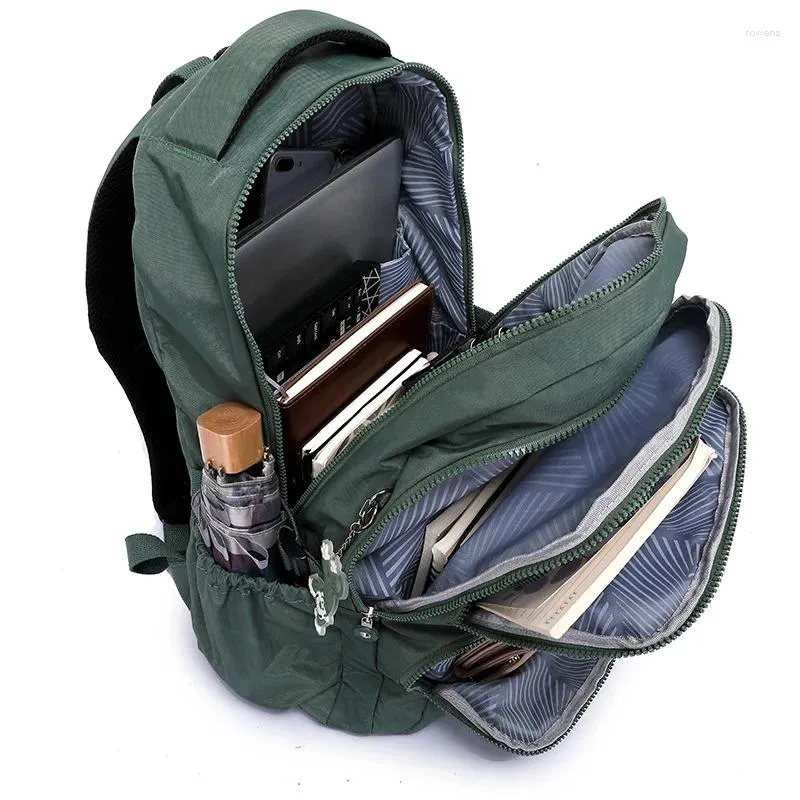 Mochilas escolares 2024 À Prova D 'Água Grande Capacidade A4 Homens Mulheres Laptop Mochila Leve Saco de Viagem Verde Azul Vermelho Rosa Preto M2302