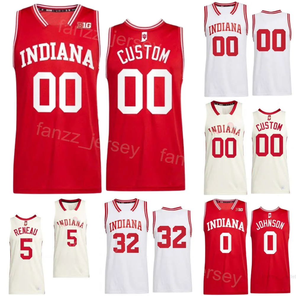 College Indiana Hoosiers Basketball 0 Xavier Johnson Jerseys Woman Youth Man 1 Kelel Ware 5 Malik Reneau 32 Trey Galloway 2 Gabe Cupps 21 Mackenzie Mgbako University