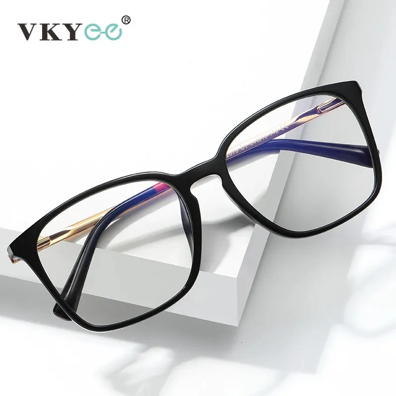 Vicky Classic Blue Light Blocking LeadingEyeglasses for Men anti Blue Frame Luxury Rectangle Proscription光学アイウェア240123