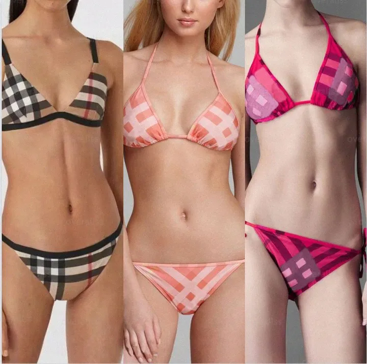 Designer Sexy Designer da donna Set bikini Costumi da bagno trasparenti a forma di cinturino Costumi da bagno da donna Costumi da bagno Costumi da bagno donna da spiaggia Biquini Marchi misti Costumi da bagno Burbery