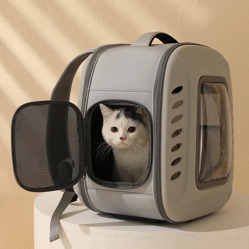 Taschen Pet Cat Carrier Rucksack atmungsaktives Katzenweg Outdoor -Umhängetasche für kleine Hunde Katzen tragbare Verpackung faltbare Haustiervorräte