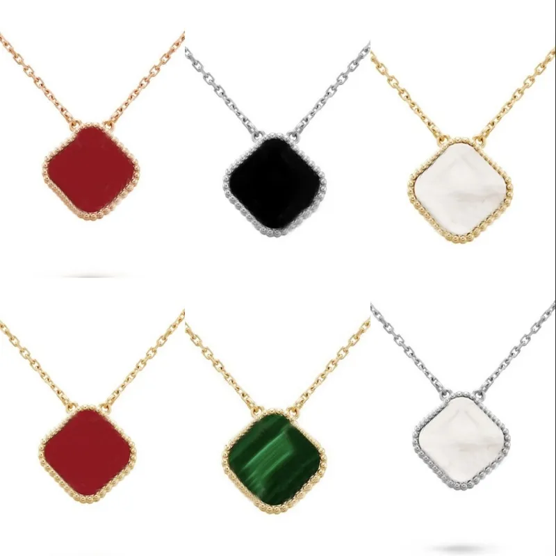 Vergulde gouden kettingen klaver designer ketting vier blad dunne schakelkettingen voor mannen vintage wit rood elegantie Sieraden vrouwen liefde ketting mode mooi ZB002 C23