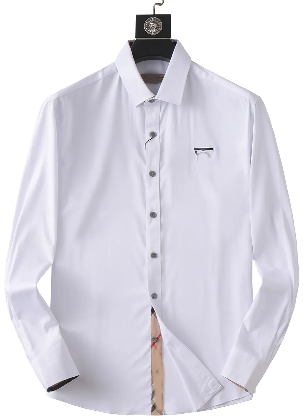 Men s Designer Dress Shirts Business Fashion Slim Fit Spring Shirt Luxury Clothing s Classic Stylish Sleeve M 3XL
