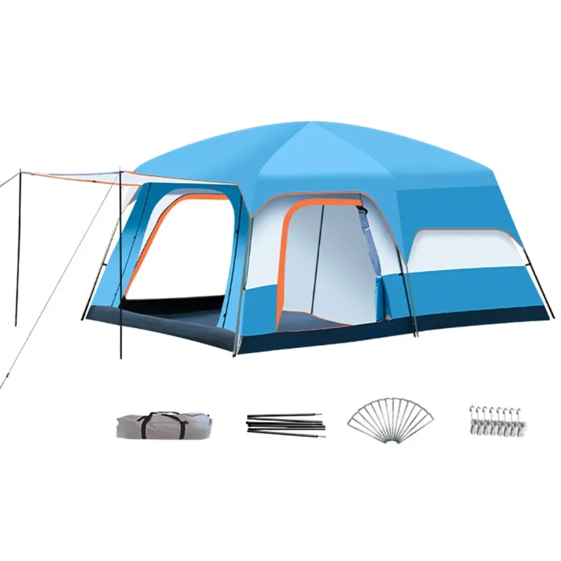 DHgate Waterproof Two Bedroom One Living Room Large Family Camping Tent with Rooms for 4 12 People Sports Outdoors