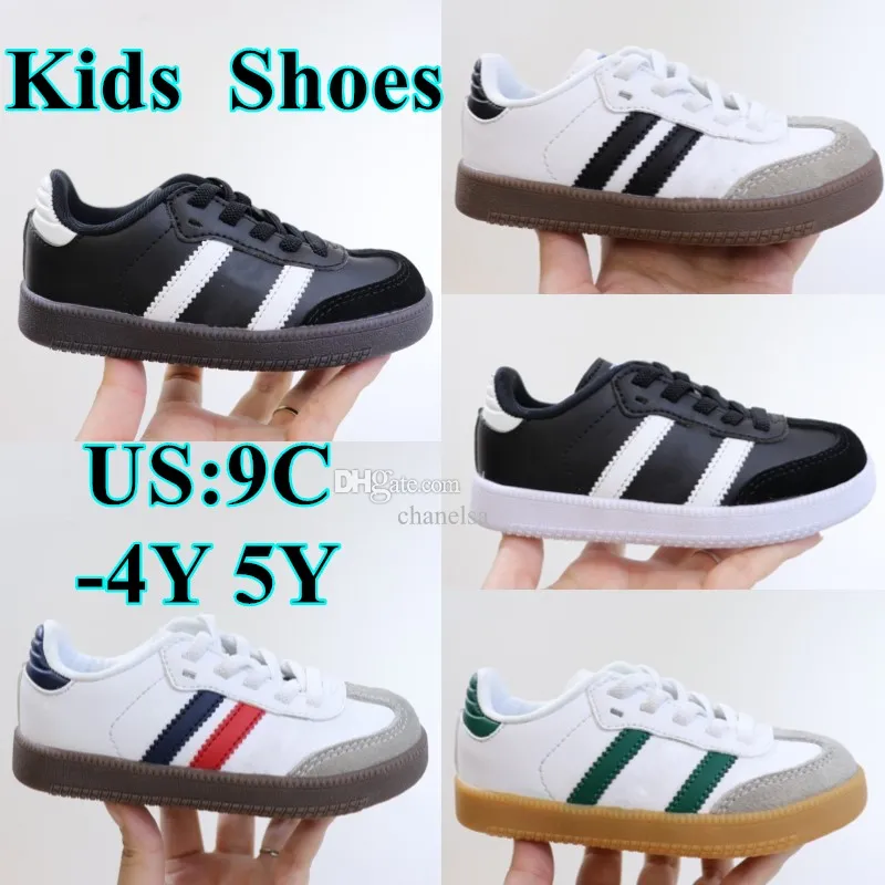 Kids Shoes Toddler Sneakers Children Skateboarding Shoe Designer BLACK White Grey Color Infant Boys Girls Baby Trainers