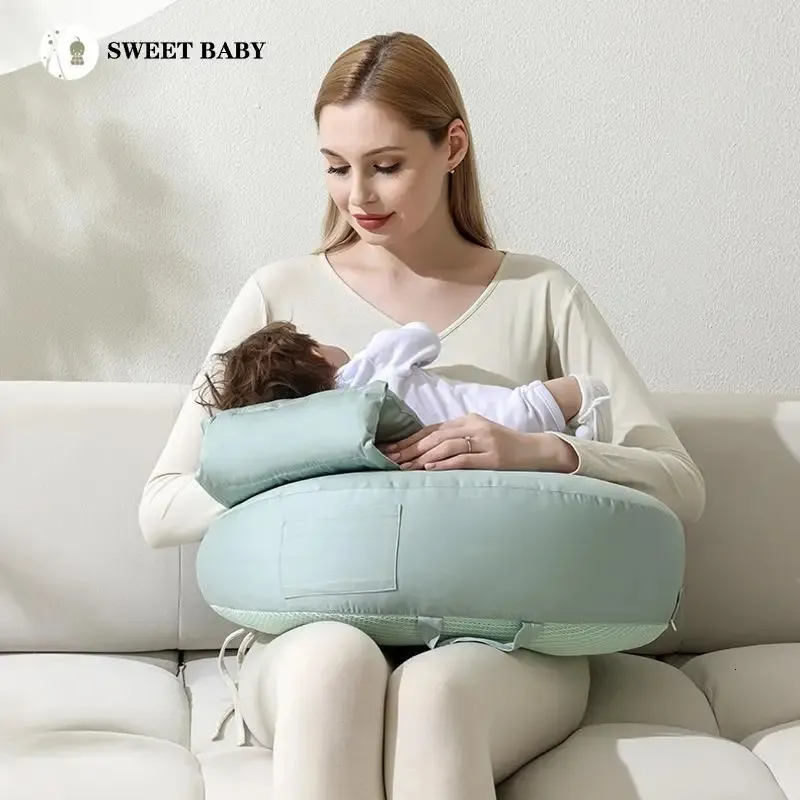 Breastfeeding Pillow Waist Support Strap Design Free Hands Nursing Artifact Sitting Lying Feeding Pocket Breastfeeding Pillow 240119