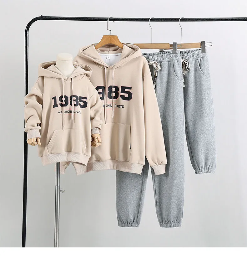 Förälder-barnkläder lösa familje hoodies casual baby jumpsuit mode kvinnor herr tröja klassiska babykläder hoodies csd2401271-8