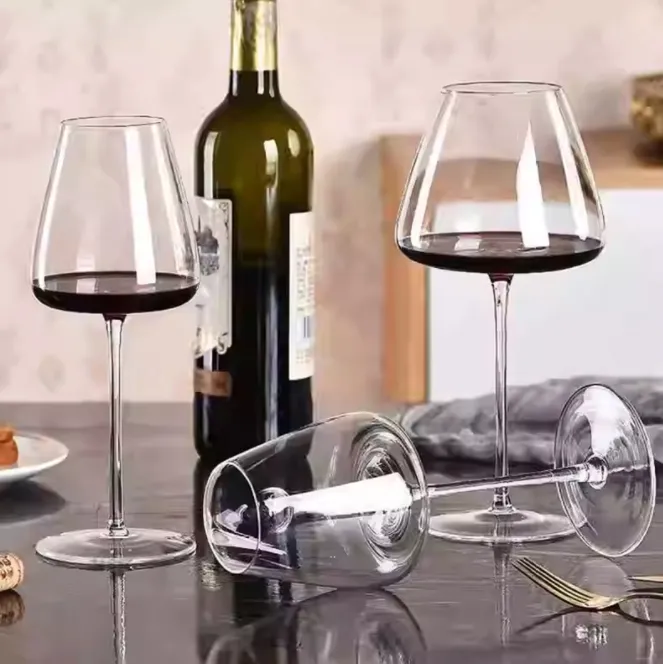 High-end Goblet Red Wine Glass Kitchen Utensils Water Grap Champagne Glasses Bordeaux Burgundy Wedding Square Party Gift