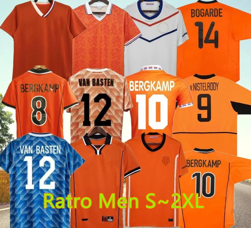 Gullit 1988 Retro Netherland Soccer Jersey 2012 Van Basten 2010 2000 2002 1998 1994 90 92 Holland maillots de football vintage Classic 1996 Rijk 2008 2014