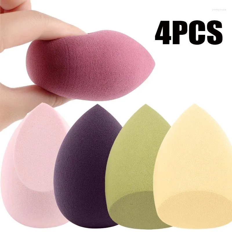 Makeup Sponges 4st/Set Cosmetic Puff Soft Smooth Waterdrop Shape Wet and Dry Liquid Foundation concealer Pulver Professional Sponge