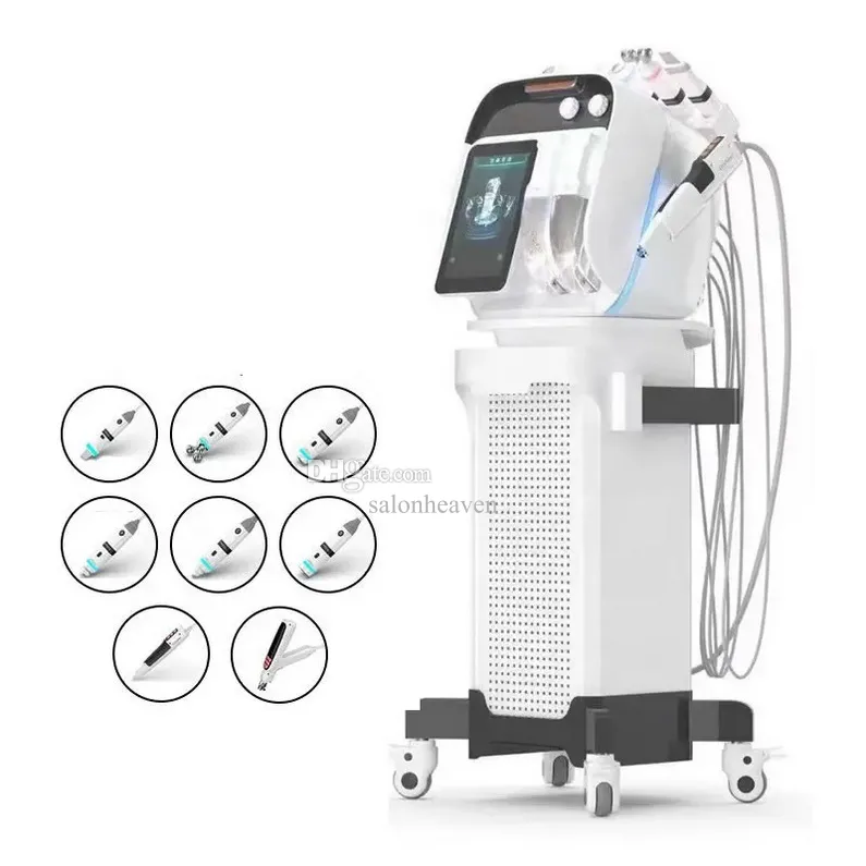 8 IN 1 Hydra Dermoabrasione Non invasiva Hydradermabrasion Machine Face Deep Cleaner Macchina per microdermoabrasione professionale