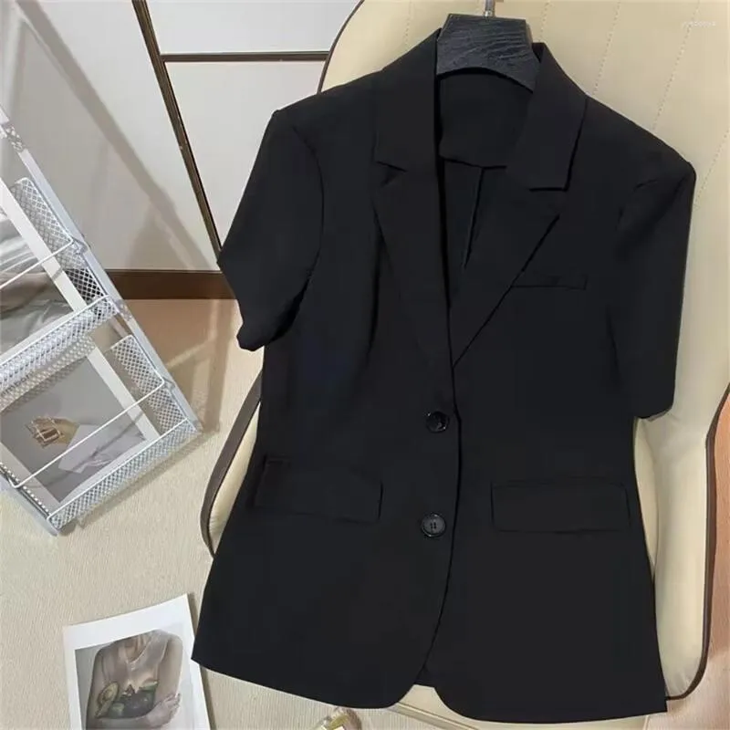 Ternos femininos 2024 blazer verão protetor solar jaqueta branco terno jaquetas moda feminina fina manga curta topos