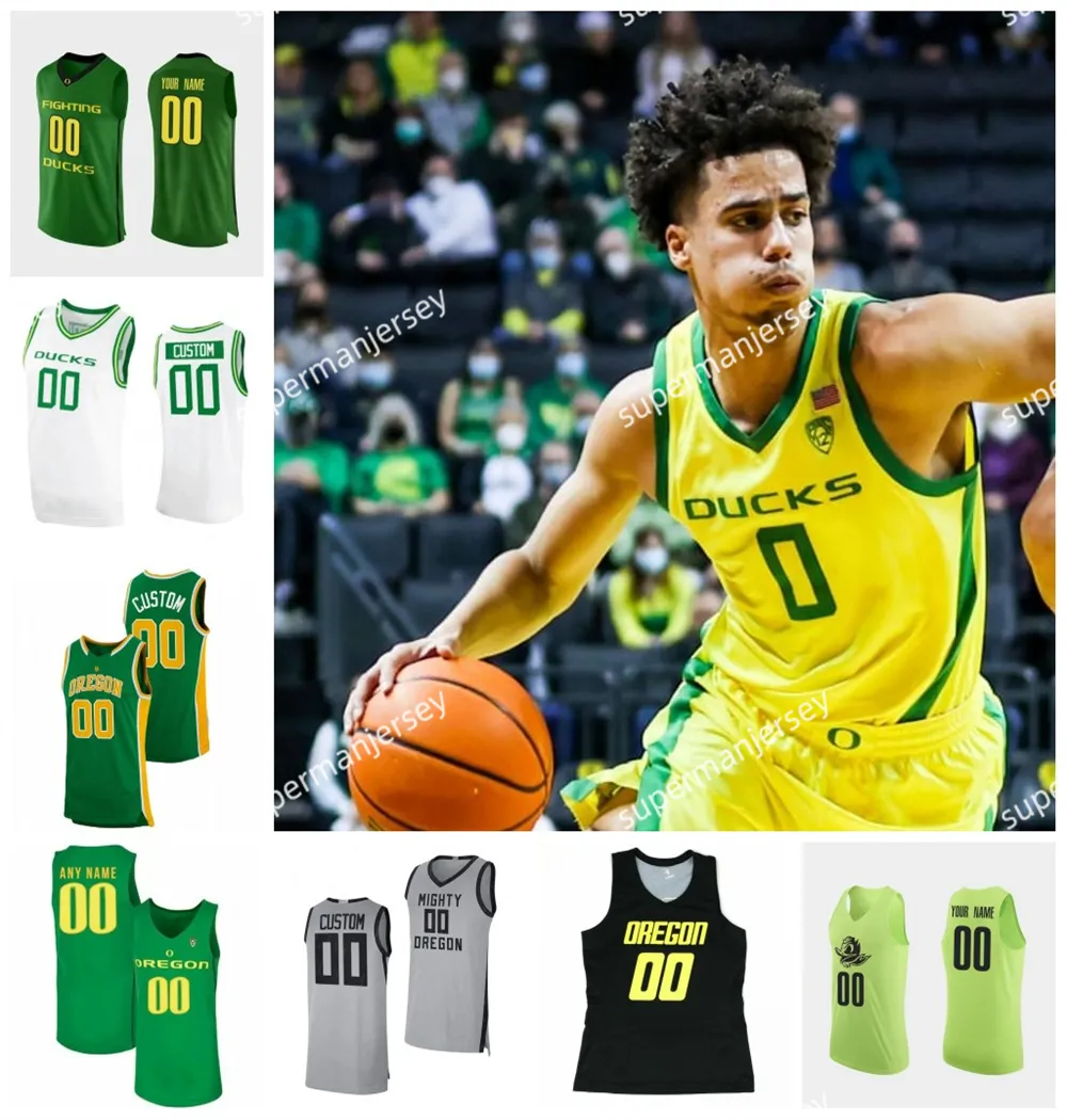 Oregon Jersey Tyrone Williams 9 Keeshawn Barthelemy 4 Brennan Rigsby 11 Rivaldo Soares 12 James Cooper Oregon Ducks Basketball Maglie da basket Mano cucite da uomo cucite