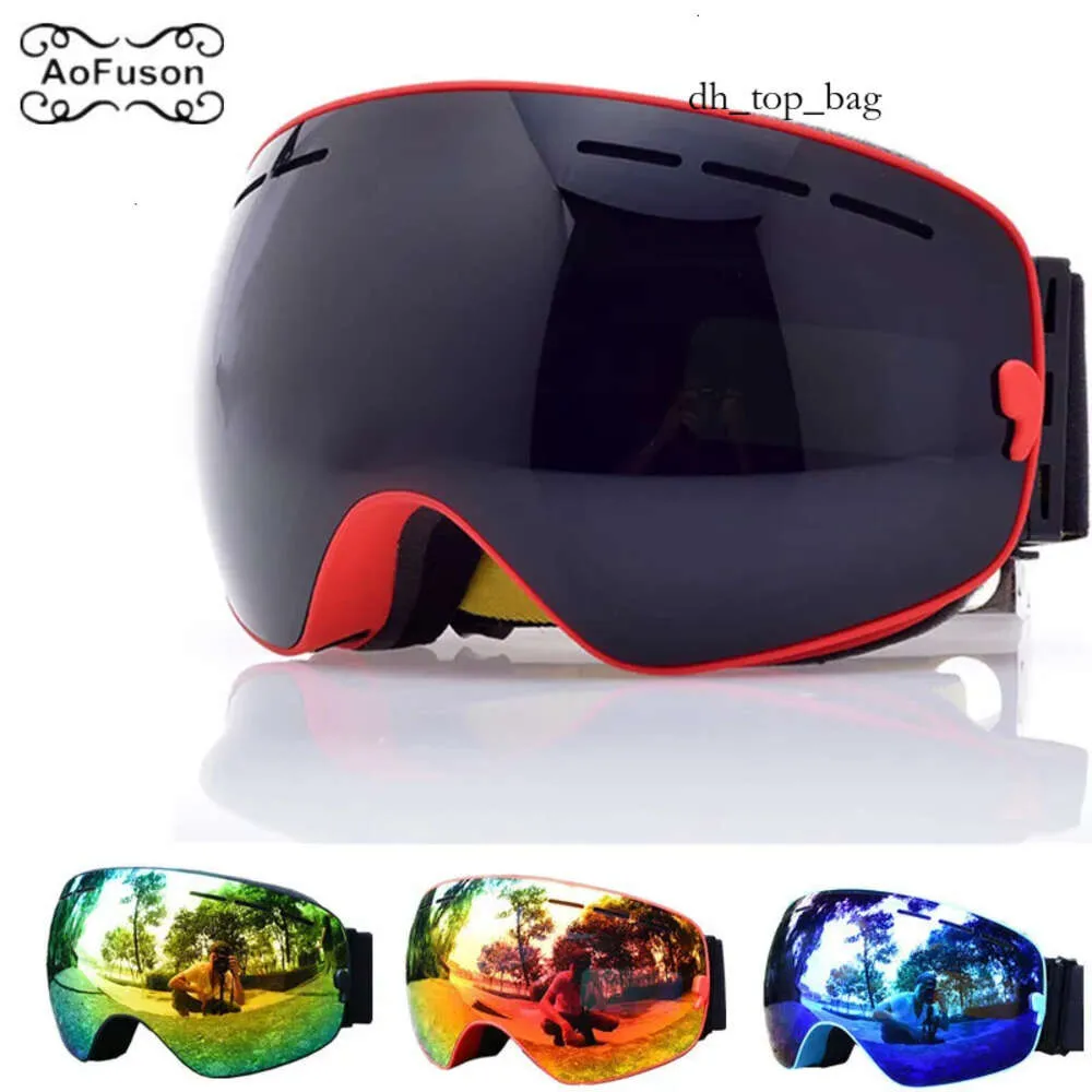 Maschere da sci Snowboard Occhiali grandangolari da neve professionali con doppi strati Antifog Uv400 Uomo Donna Motoslitta Googles Maschere da sci Donna 7544