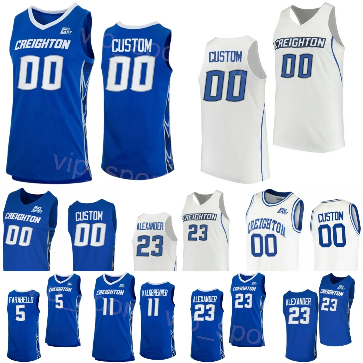 Creighton Bluejays Basketball College 33 Fredrick King Jersey University 41 Isaac Traudt 23 Trey 55 Baylor Scheierman 11 Ryan Kalkbrenner 5 Francisco Farabello