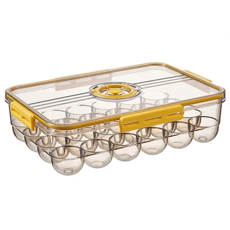 Boîte de rangement d'œufs à 24 grilles, conteneur d'œufs Transparent pour réfrigérateur, support organisateur d'œufs, stockage des aliments, cuisine 240124