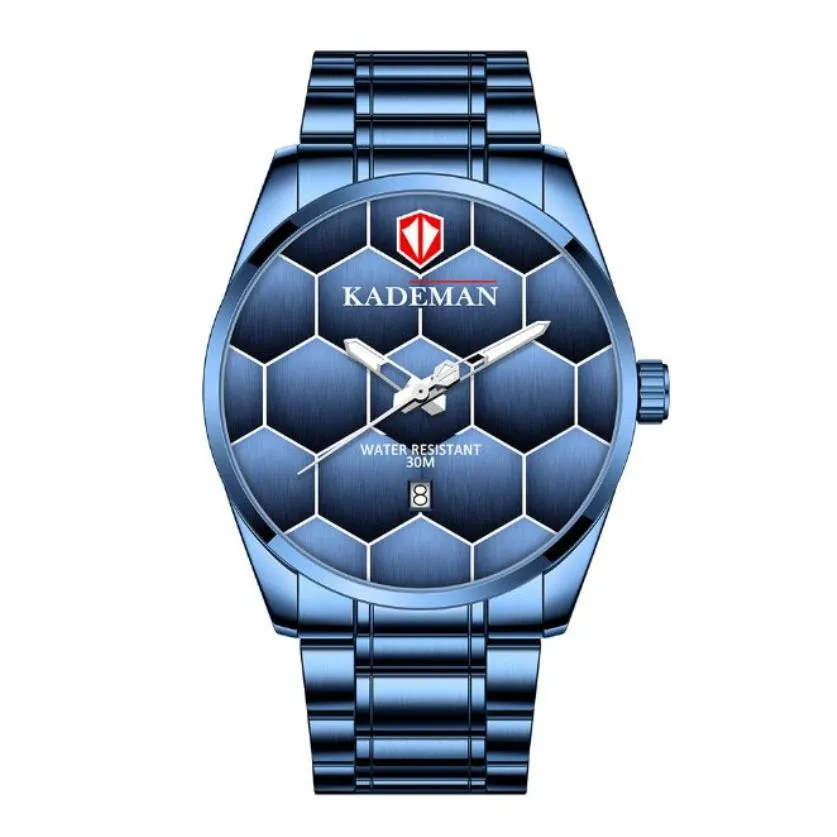 Kademan Brand High Definition Highinous Mens Watch Kalendarz kwarcowy zegarki Proste męskie na rękę 280L