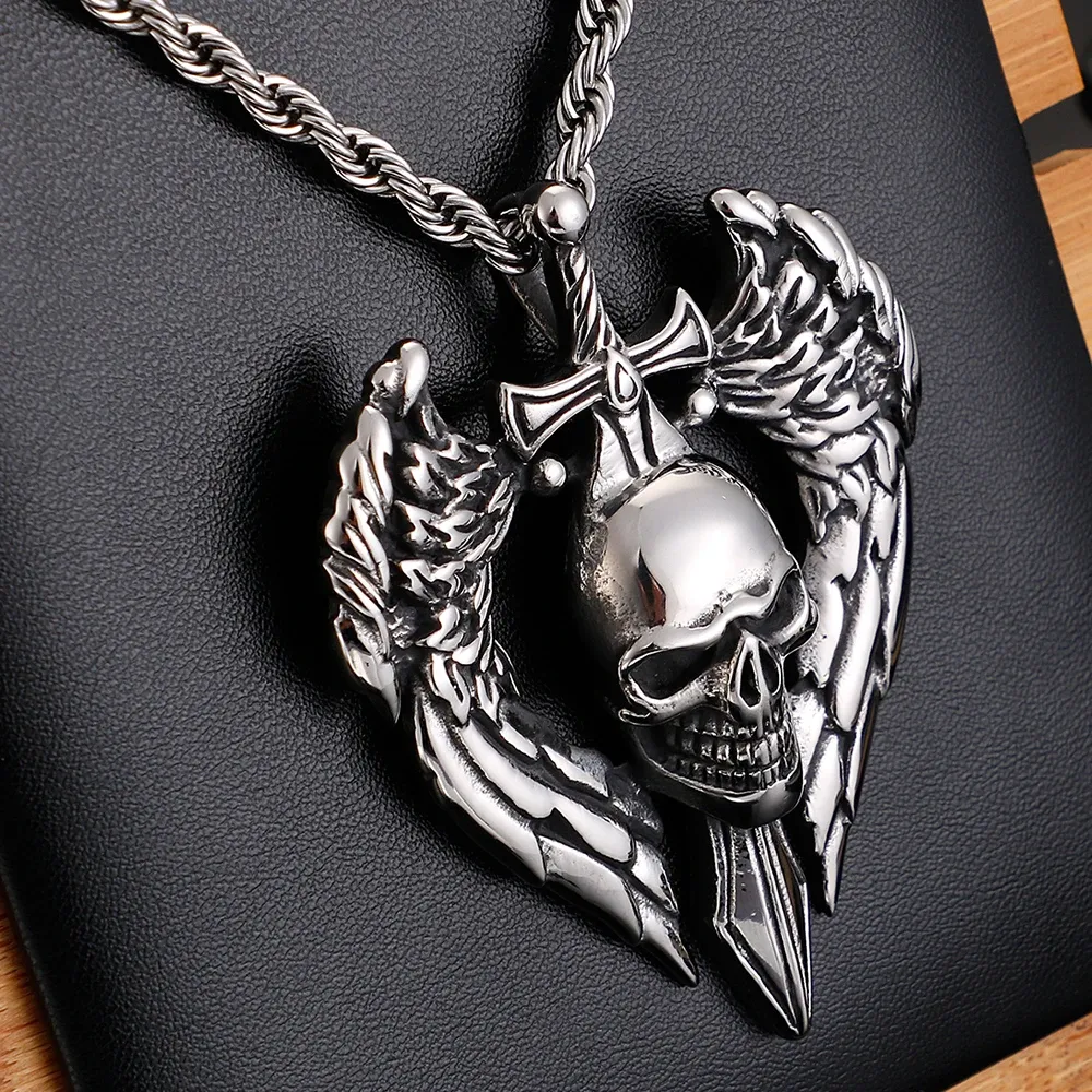 アクセサリー archive skull necklace 2024 Number Nine Archive Skull Necklace Worn Out Washed