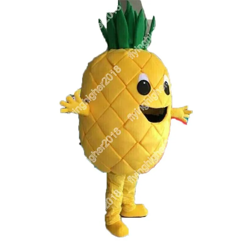 Gorący słodki ananas Mascot Costume unisex kreskówka Anime Postacie Karnival Mężczyźni Kobiety ubieranie się świąteczne fantazyjne spektakle sukienka imprezowa