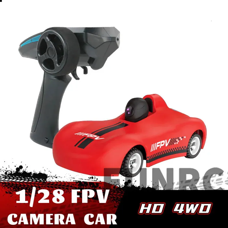 1 28 Mini Camera RC Car FPV Racing Electric Remote Control Model Car HD Camera Mobiltelefon WiFi Bildöverföring Kids Toys 240122
