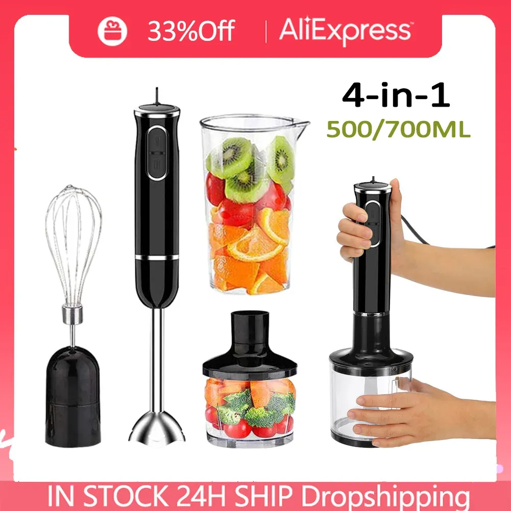 Mills 4in1 Electric Stick Hand Blender Food Processor Egg Whisk Mixer Juicer Meat Grinder Baby Supplement Mixer Kitchen Supplies