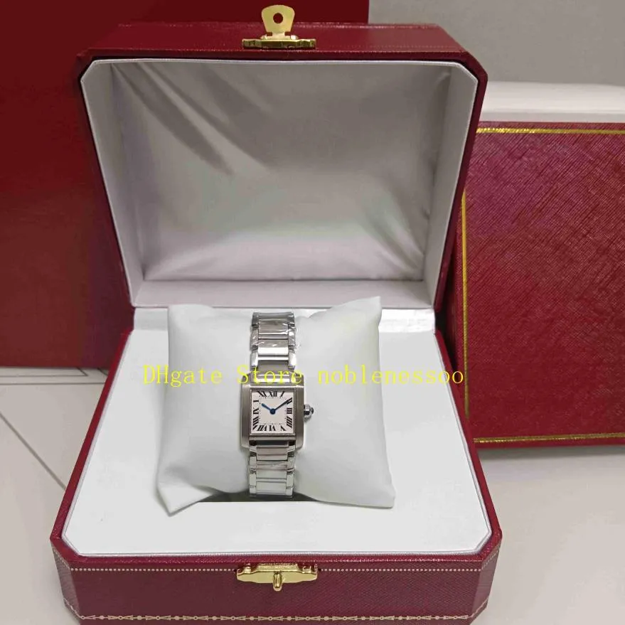 2 Färg Real Po i Original Box Watch Ladies Silver Dial 20mm Quartz Rostfritt stål Armband W51007 Lady Women Dress Gift Wome278L