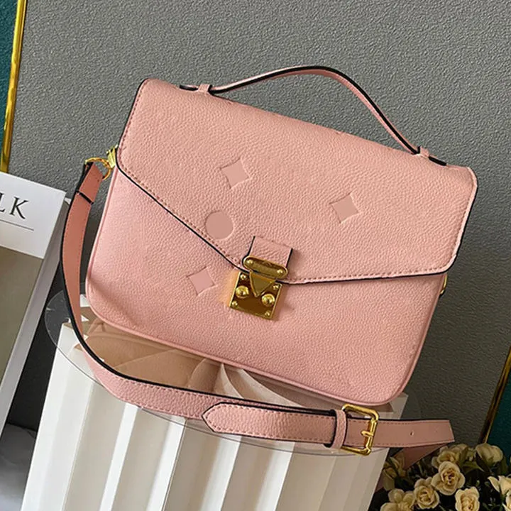 Flap Messenger Bag Women Handbag Shoulder Purse Cowhide Handbag Genuine Leather Fashion Hardware Buckle High Quality Lady Pouch Removable Strap Crossbody Purse