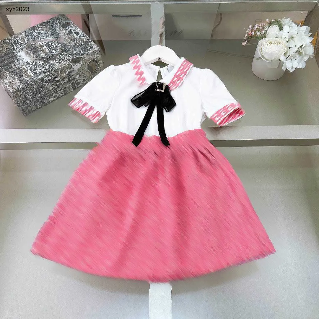 Modeflickor Tracksuits Kids Dress Suits Storlek 110-160 Summer Baby Short Sleeved Suit Short Sleeved T-shirt och Letter Printing kjol Jan20