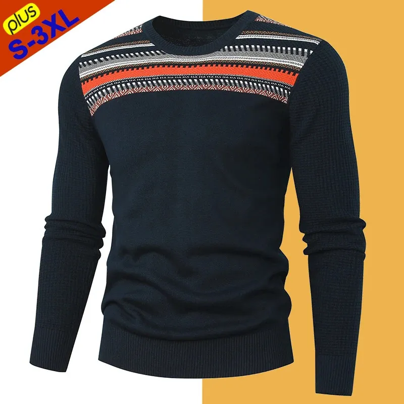 Maglione pullover di alta qualità uomo stile bohemien maglione sottile maglione uomo maglieria maglia maschile top boy felpa plus size S-3XL 240124