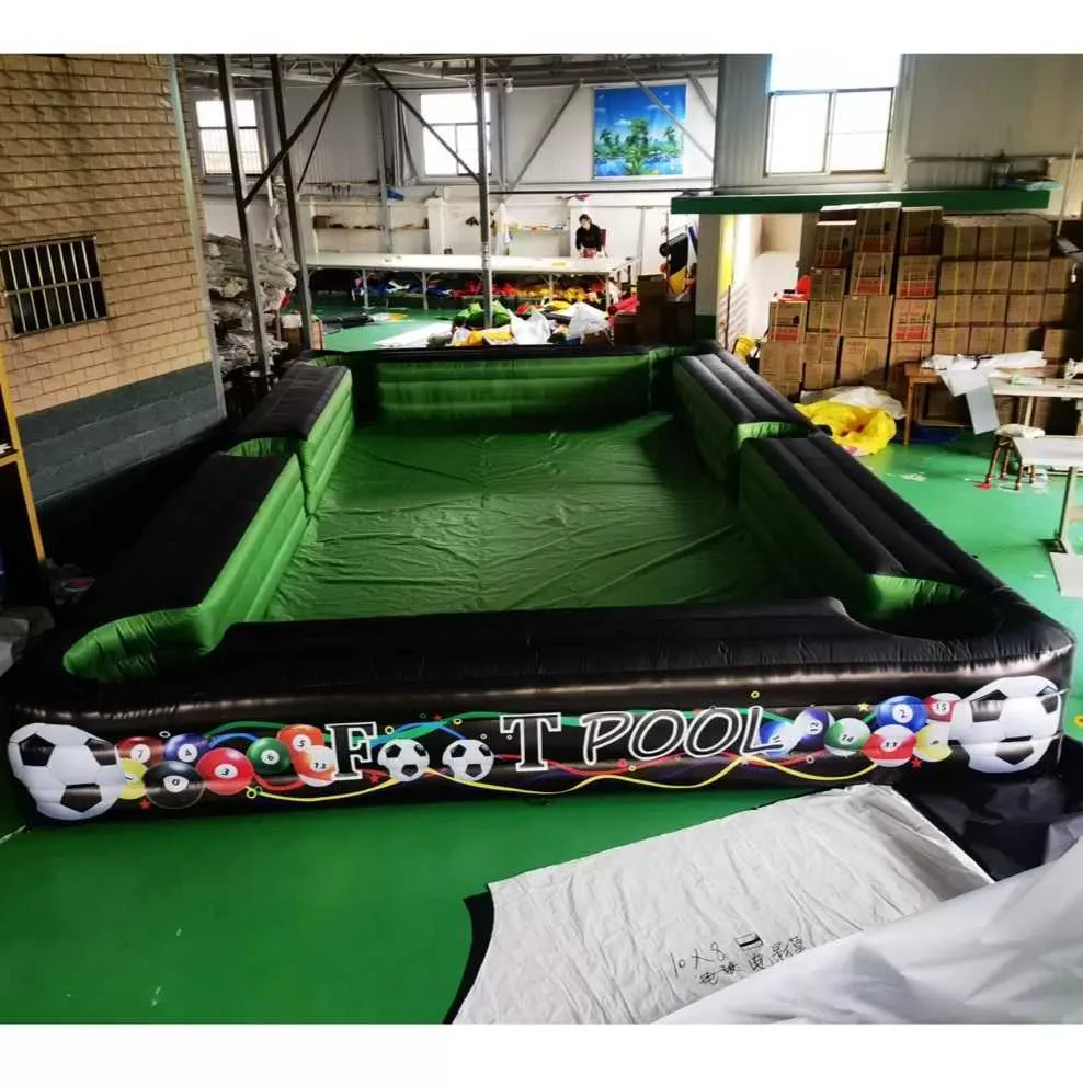 wholesale Spielhaus Mensch Aufblasbarer Snooker Fußball/Fußballtisch Pool Tragbarer Snookball Lustige Indoor-Outdoor-Sportspiele