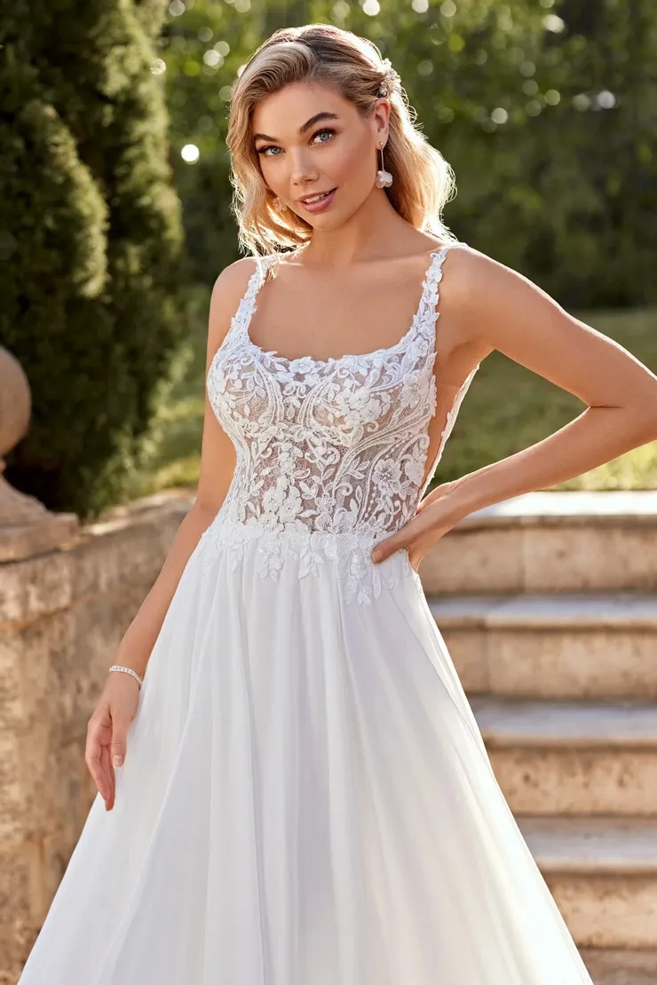 Boho Wedding Dress for Women Floor-Length Chiffon Lace Applique Square  Collar Backless Illusion Sleeve Summer from Dhgate Mermaid Wedding Dresses  - price 187.94