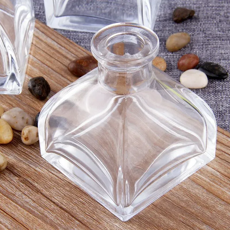 Perfume Reed Diffuser Bottles Glass Aroma Oil Container 50ml 100ml For Home Decoration