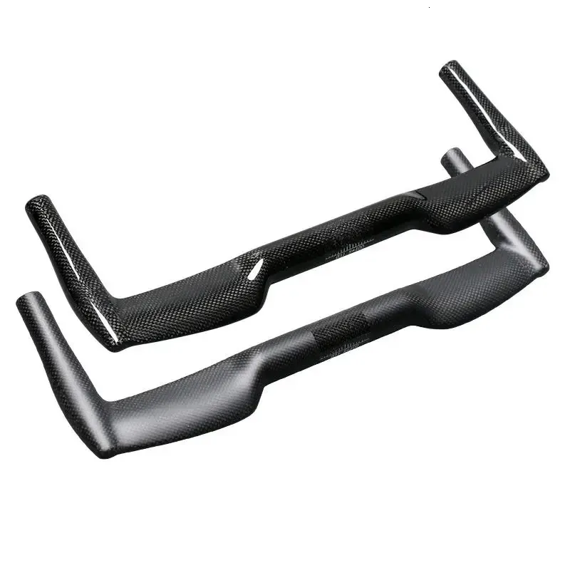 Bicicleta de estrada brilhante mate 3k fibra de carbono completo resto guiador estilo tt engrenagem fixa bicicleta chifre de boi 254318mm 240118