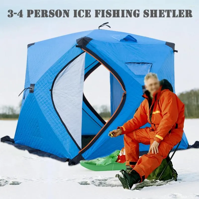 Tents And Shelters Portable Ice Fishing Shelter Easy Set Up Winter Tent  Waterproof & Windproof Sauna Chimney Style From Getgot, $347.43