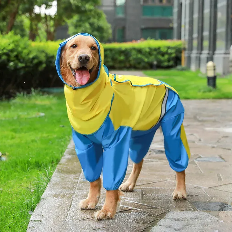 Raincoats Pet Boy chien arc-de-papier imperméable des vêtements de pluie à sauts pour grosses petits chiens Golden Retriever Bulldog en plein air vêtements