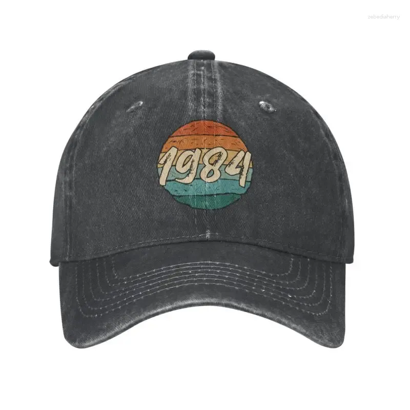 Bola gorra clásica algodón unisex hecho en 1984 Combatado de béisbol Capa de béisbol Adulto Ajustable Dad Hombres Mujeres al aire libre