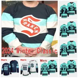 2024 Winter Classic kraken Hockey 19 Jared McCann Jersey 29 Vince Dunn 7 Eberle 10 Matty Beniers Yanni Gourde 22 Oliver Bjorkstrand 17 Jaden Schwartz Andre Burakovsky