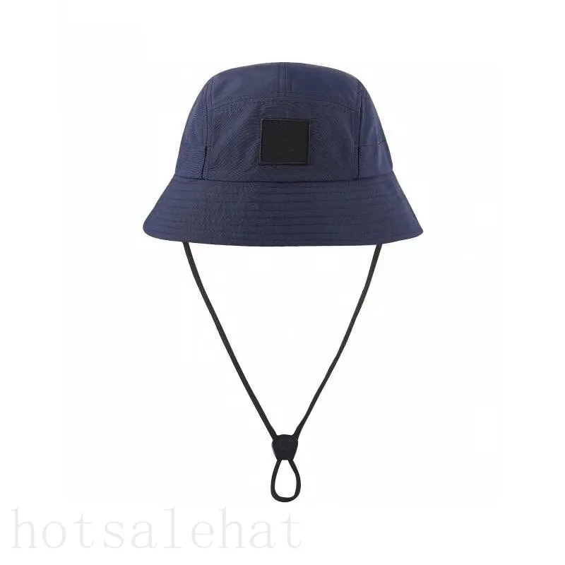 Designer Summer Bucket Hat For Men Sport Fisherman Hats Solid Color Nylon Drawstring Homme Outdoor vandring Designer Cap Simple Fashion