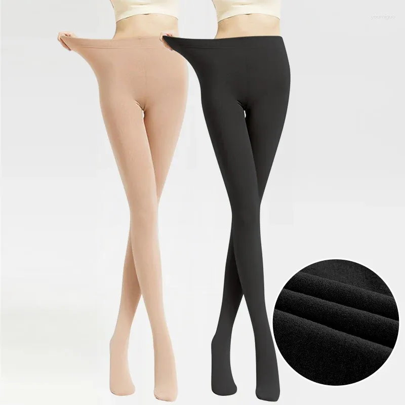 Meias femininas apertadas meia-calça sólida meias de compressão magro leggings de cintura alta anti-snagging qualidade calcinha mangueira de veludo meia