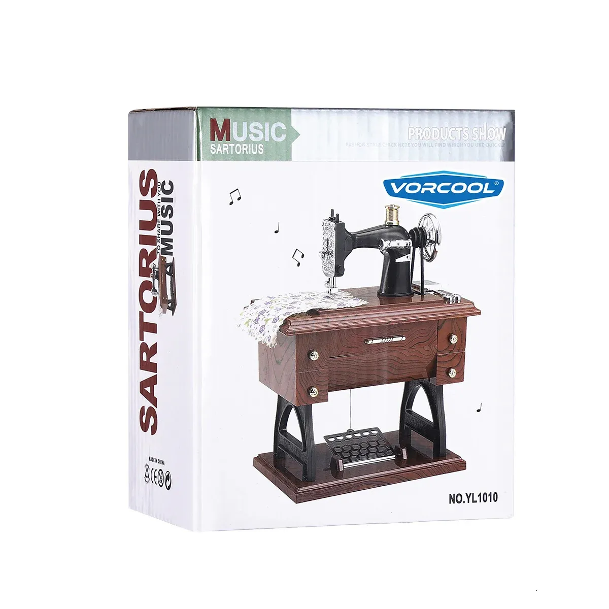 Handmade Music Box, Miniature Sewing Machine Model A