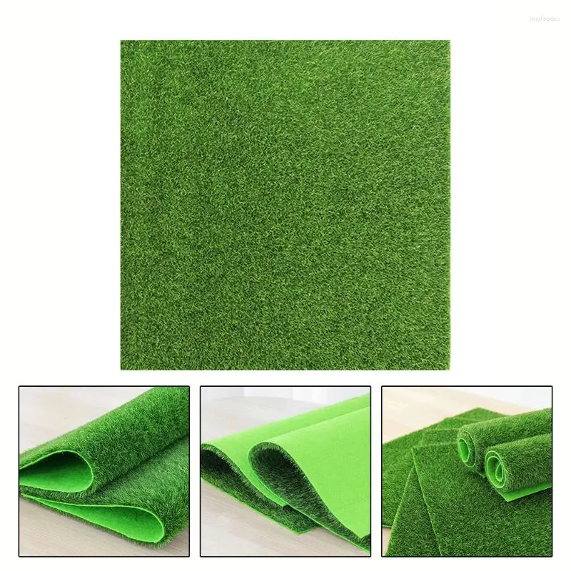 Dekorativa blommor 100 100 cm Artificial Grass Simulation Moss Fake Green Plants Landscape Decoration Home Shop Garden Wedding Diy Decor